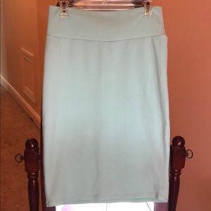 LuLaRoe Pencil Skirt, Seafoam/mint green, Size M
